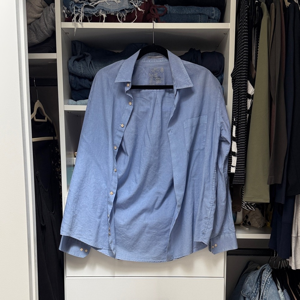 Tasso Elba Light Blue Men's Dress Shirt